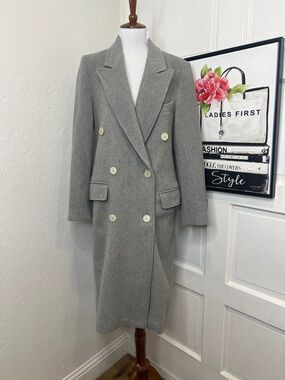 Isabel Marant Etoile Gray Blend Wool Coat Size 34/XS